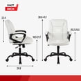 thumbnail image 7 of Dkelincs Office Chair Ergonomic Desk Chair Mid Back Adjustable Computer Chair with Lumbar Support Armrest, White, 7 of 7
