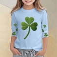 thumbnail image 2 of lnmuld Girls' St. Patrick's Day Print Sleeve Top Casual Holiday Festive Party Wear Size:4-5 Years, 2 of 4