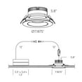 thumbnail image 2 of Dals Lighting Gbr06-Cc Revolve 6" Integrated Led Round Adjustable Canless Recessed Light -, 2 of 4