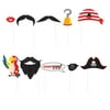 Pirate Party Photo Booth Props, 10pc
