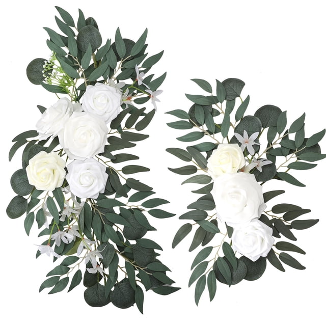 Flores de Arco de Boda Peonía de Seda Combinada de Rosas Falsas para Decoraciones de Boda para Ceremonia de Recepción de Boda ANGGREK Otros