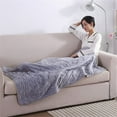 thumbnail image 1 of YOPTOP Rechargeable Heated Blanket Soft 5V Electric USB Blanket Machine Washable for Home Travel office (75X120cm/29.5x47.2inch) with 120cm Extension Line Home Appliances Clearance,gray,One Size, 1 of 9
