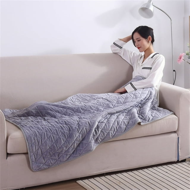 YOPTOP Rechargeable Heated Blanket Soft 5V Electric USB Blanket Machine Washable for Home Travel office (75X120cm/29.5x47.2inch) with 120cm Extension Line Home Appliances Clearance,gray,One Size