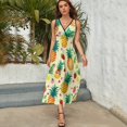 thumbnail image 4 of Lunarable Pineapple King Size Sleeveless Dress Dresses Summer Women Dresses Clothing Woman Dresses Dress, 4 of 6