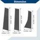 thumbnail image 3 of Moldura de ventana del pilar de la puerta Unique Bargains para Lincoln MKX 2016-2018, pegatina anti rasguños para postes de puerta exterior, 6 piezas, patrón de fibra de carbono negro, 3 of 7