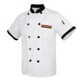 thumbnail image 4 of Chaqueta para hombre, para mujer, servicio de comida, uniformes de cocina para hotel, rayas, manga corta, doble botonadura, ropa de c METRO Baoblaze Hombre Chaqueta de chef, 4 of 8
