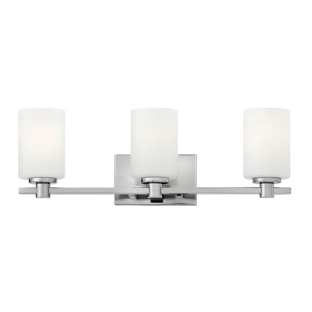Hinkley Lighting 54623 Karlie 3 Light 22 5 Wide Bathroom Vanity Chrome Com Hinkley Lighting 54623 Karlie 3 Light, Bath Vanity Light Fixture Wall Mount With Plug In Receptacle