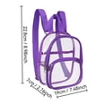 thumbnail image 2 of Trendy Purple Transparent Pvc Small Backpack, Modern See-Through Daypack Suitable for Street Wear, Outdoor Leisure, Shopping Trips and Small Item Storage All Day Long, Purple, 2 of 5