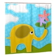 thumbnail image 2 of YFYANG Waterproof Bathroom Shower Curtain, Cute Cartoon Elephant Shower Curtain Set with Hooks, Home Bathroom Tub Decor - 72 "x72", Plastic Hooks, 2 of 6