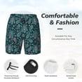 thumbnail image 5 of Haiem Vintage Floral Mens Swim Trunks with Compression Liner 2 in 1 Swimming Shorts Stretch Swimwear Quick Dry,Board Shorts-Small, 5 of 9
