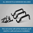 thumbnail image 3 of H.VERSAILTEX Black Curtain Rods for Windows 66"-120", 3/4" Curtain Rod Sets for Sliding Glass Door, Black with Antique Bronze, 3 of 6