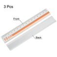 thumbnail image 3 of Regla Recta Unique Bargains 3uds 15cm Aluminio Naranja, 3 of 5