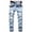 Blue, variant on WQJNWEQ College Young Adult Fashion Jeans Trend Men's Micro Elastic Slim Tie Elastic Small Straight Leg Jeans