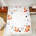 thumbnail image 5 of Castle Fairy Boys Girls Kawaii Fox Full Size Sheets,Chic Floral Flowers Bed Sheets, 5 of 7