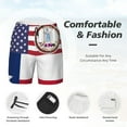 thumbnail image 3 of Mens Virginia Texas Flag Swimming Trunks with Compression Liner Beach Quick Dry Swim Shorts, 3 of 6