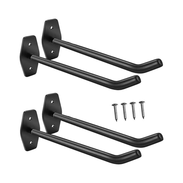 GROWTH TANK 4 Pcs Crochets de Garage Montage Mural Utilitaire, Supports de Roues, Installation Facile Système de Rangement pour Pneus Robuste pour Ateliers de Réparation Noir