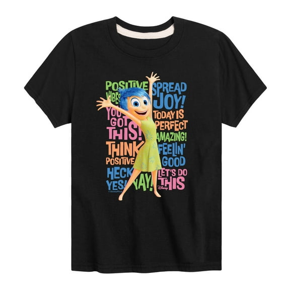 Inside Out 2 - Joy Positive Words - Youth And Toddler Short Sleeve T-Shirt