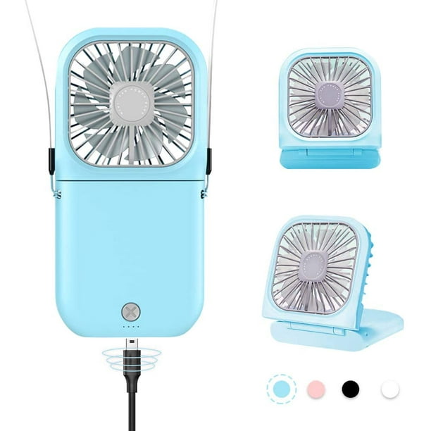MiniPortablePersonalFan, 3 Speeds Adjustable, Foldable Rechargeable