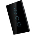 thumbnail image 1 of WiFi Touch Screen Switch Single Circle for Alexa Google 3‑Way AC 90‑ (Black ), 1 of 2