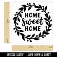 thumbnail image 2 of Home Sweet Home Wreath Self-Inking Rubber Stamp Ink Stamper - Purple Ink - Small 1 Inch, 2 of 7