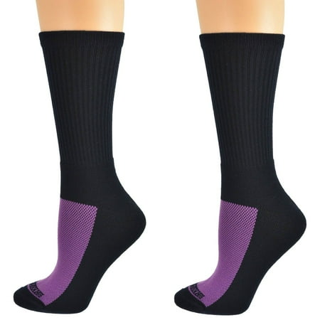 

Sierra Socks #1 Women s Cotton Athletic Crew Cushioned 2 Pair Pack Sport Socks No Blisters SWMCC 4007 (Sock Size 9-11 Shoe Size 6-10 Navy)