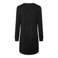 thumbnail image 5 of yocbz Fall Wedding Guest Dresses for Women Womens 2025 Fall Dress Long Long Sleeve Ribbed Knit Casual Lightweight Mini Sweater Dress Black,Size for M, 5 of 5