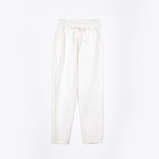 Pantalones casuales de mujer, pantalones holgados de nueve pulgadas, pantalones de mujer de estilo delgado, pantalones de pierna pequeña