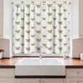 thumbnail image 2 of Ambesonne Animal Kitchen Curtains, Smiling Frog Funny, 55"x45", Olive Green White, 2 of 3