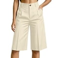 thumbnail image 5 of jjayotai Shorts for Women High Waist Pleated Shorts Wide Leg Loose Fitted Striped Short Summer Business Casual Shorts with Pockets, 5 of 6