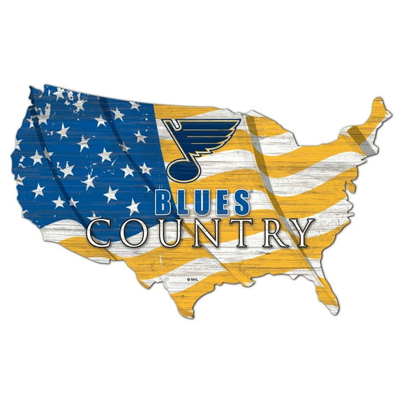 St. Louis Blues USA Flag Cutout Sign