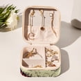 thumbnail image 6 of Crocodile Travel Portable Square Storage Box with Earring Holder, Necklace Organizer, and Travel Organizer for Rings, Earrings, Necklaces, Bracelets, and More - Ideal for Girls and Women, 6 of 6