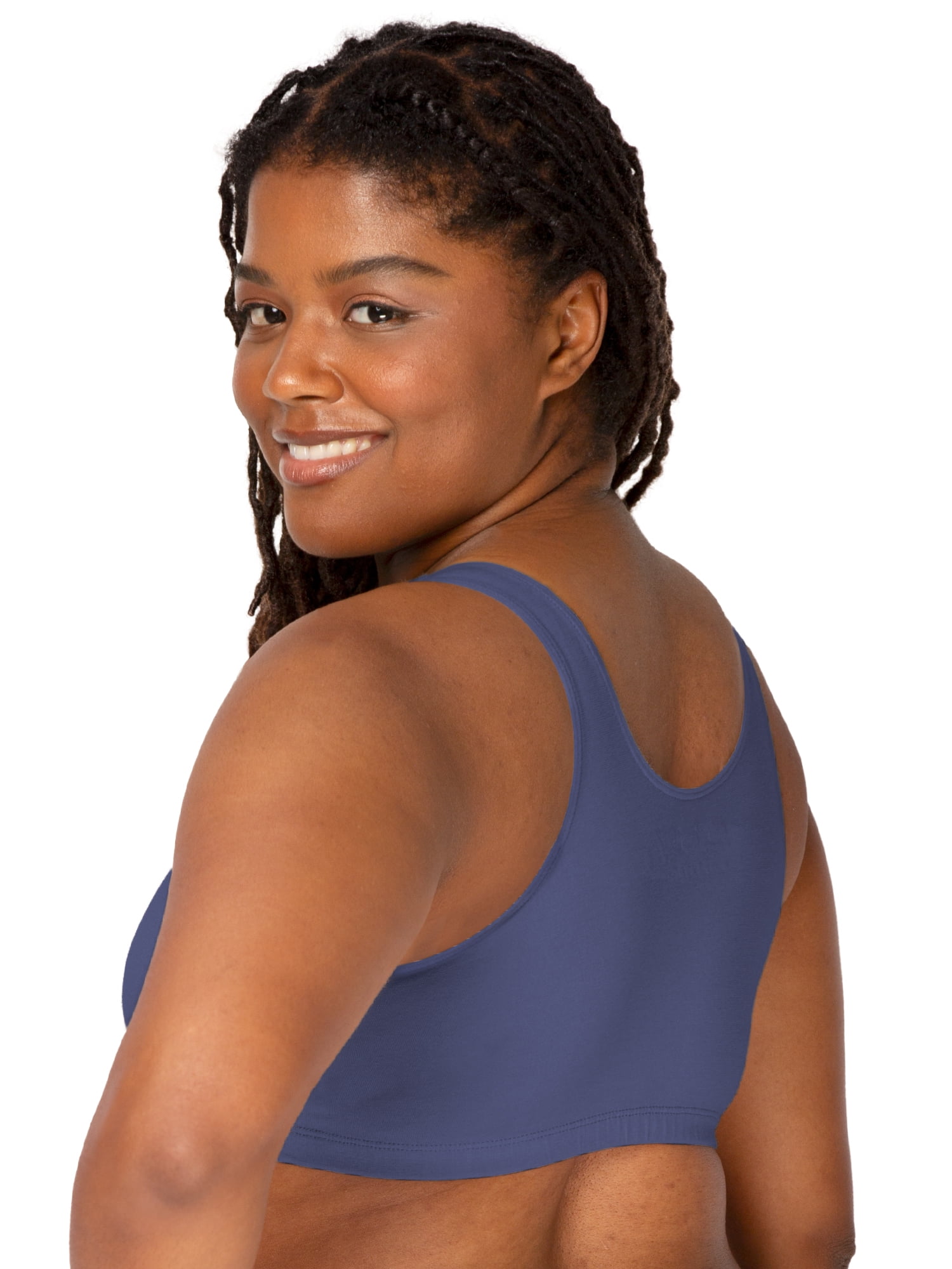 Fruit of the Loom Women's Tank Style Cotton Sports Bra, 3-Pack, Style 9012