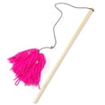thumbnail image 1 of Cat Teaser Wooden Handle: Faux Woolen Yarn Elastic Rope Bell Pet Toy Kitten Wand, 1 of 3