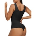 thumbnail image 4 of LELINTA Women Waist Trainer Shapewear Tummy Control Body Shaper Sexy V-Neck Slim Bodysuit Tops Corset, Black, 4 of 8