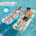 thumbnail image 4 of PENGXIANG Oversized Pool Float Lounge  72” X 37” Extra Large Fabric-Covered Pool Floats for Adults  Inflatable Contour Lounger with Headrest Ultra-Comfort Cooling Pool Raft-2 Pack, 4 of 6