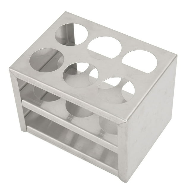 RACK DE TUBO DE ENSAYO de Metal, Soporte de Tomo de Centrífuga 3 Niveles Estructura Resistente 6 Hoyos para Laboratorio