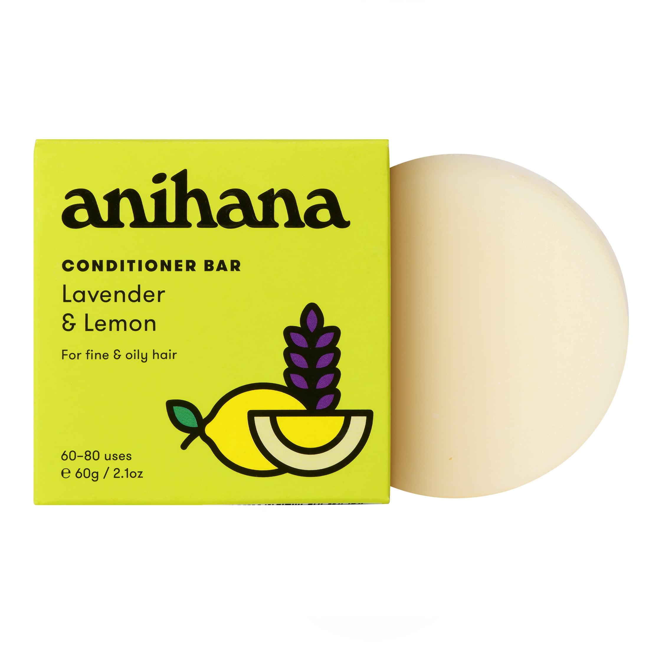 Anihana Conditioner Bar Lavender & Lemon for Fine & Oily Hair 2.1oz