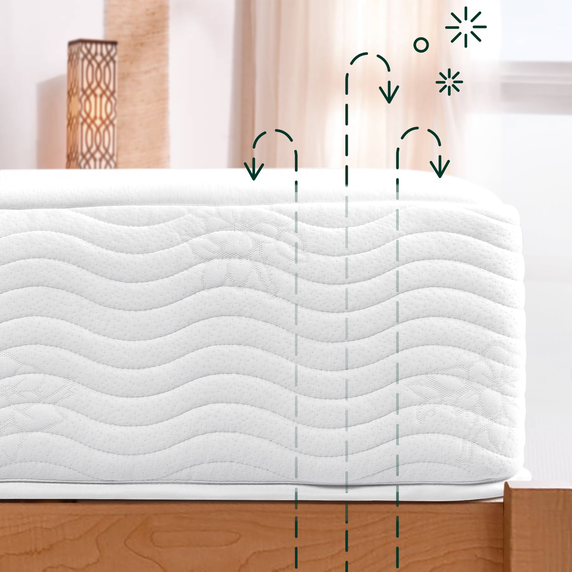 slumber 1 by zinus pressure relief hybrid mattress