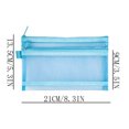 thumbnail image 2 of Holloyiver Mesh Pencil Pen Case with Zipper, Big Capacity Pencil Pouch Stationery Organizer Pen Bag, Clear Translucent Pencil Cases Makeup Cosmetic Bags for Office, Work, Travel (Blue), 2 of 7