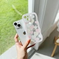 thumbnail image 3 of Compatible with iPhone 12 Case Clear with Heart Design for Women Girls,Aesthetic Cute Wavy Soft Shockproof Cell Phone Cover for iPhone 12 6.1 Inch (Light Pink), 3 of 9