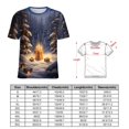thumbnail image 2 of Christmas Snowman Snow House T Shirts Basic T-Shirt Short Sleeve Ladies Tee Shirt Summer Graphic Clothing, 2 of 6