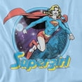 thumbnail image 2 of Superman Supergirl Airbrush Women's T Shirt, Light Blue, Medium, 2 of 6