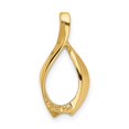 thumbnail image 3 of Diamond2Deal 14K Yellow Gold Omega Slide Pendant for Women (L- 0.95 in, W- 0.48 in), 3 of 4