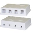 thumbnail image 2 of Cable Wholesale Blank Surface Mount Box for Keystones- 4 Hole- White, 2 of 2