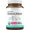 USDA Organic Fenugreek Capsules for Women - Effective Lactation Supplement for Increased Breast Milk Supply - Herbal Breastfeeding Support for Mothers -