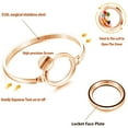 thumbnail image 7 of BG247 Stainless Steel Floating Locket Bangle Bracelet Rose Gold (Size 8), 7 of 7