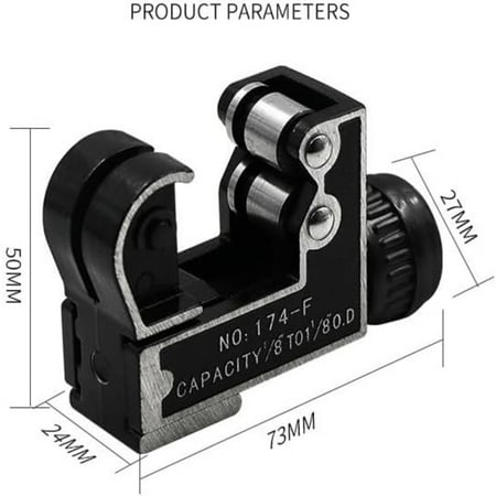 

Compact Mini Tubing Cutter for Cutting Plastic and Metal Pipes Adjustable Ipe Cutter for Pipes up to 1-1/8” OD (28mm) Precision Cutter Pipe Tool with Diameter from 1/8” to 1-1/8” OD (3-