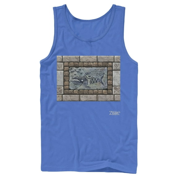 Men's Nintendo Legend of Zelda Link's Awakening Whale Stone Tablet  Tank Top Royal Blue Large