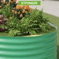 thumbnail image 4 of Bac Surélevé en Acier Galvanisé – Jardinière Ovale Robuste – Résistant à la Rouille et aux Intempéries – Assemblage Rapide – Herbes, Légumes et Fleurs – Extérieur – Vert, 240x120x45 cm, 4 of 7