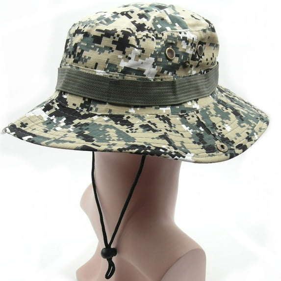 TrendBox ACU Digital Army Camo Military Boonie Sun Bucket Hat Unisex Cap For Sports Camping Fishing Hiking Boating Outdoor